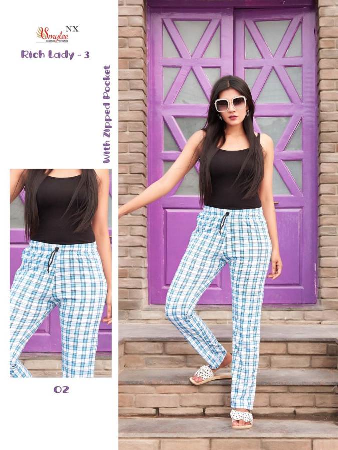 Smylee Rich Lady 3 Cotton Printed Regular Wear Sinker Hosiery Pant Collection
